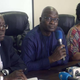 Lagos, Nigeria, Health Commissioner Jide Idris (center)—flanked by Director of Nigerian Centre for Disease Control Abdulsalam Nasidi and Special Adviser to Lagos State Governor Yewande Adeshina—speaks about Ebola outbreak during a briefing in Lagos on July 28, 2014.
PIUS UTOMI EKPEI/AFP/Getty Images